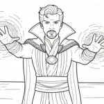 coloriage Doctor Strange pour primaire
