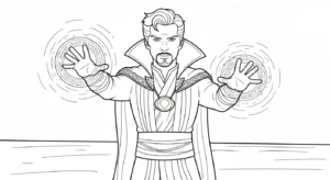 coloriage Doctor Strange pour primaire