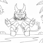 coloriage Guest 666 à imprimer kawaii