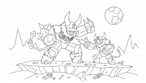 coloriage Guest 666 pour enfant de 6 ans