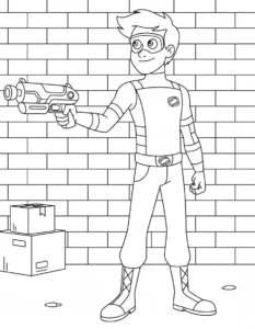 coloriage Henry Danger et decoupage a imprimer gratuit