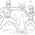 coloriage Henry Danger à imprimer pour enfant de 4 ans
