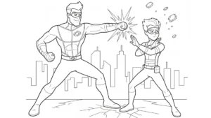 coloriage Henry Danger à imprimer pour enfant de 4 ans