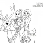 coloriage Huntrix Noel et découpage à imprimer