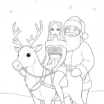 télécharger coloriage Huntrix Noel gratuit