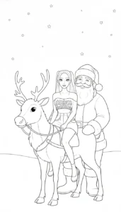 télécharger coloriage Huntrix Noel gratuit