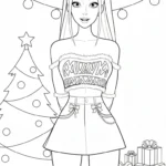 coloriage Huntrix Noel à imprimer a4