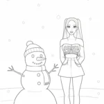 imprimer coloriage Huntrix Noel