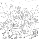 coloriage Huntrix Noel à imprimer pour enfant de 7 ans