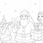 coloriage Huntrix Noel pour enfant a imprimer gratuit