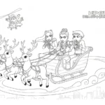 coloriage Huntrix Noel gratuit à imprimer