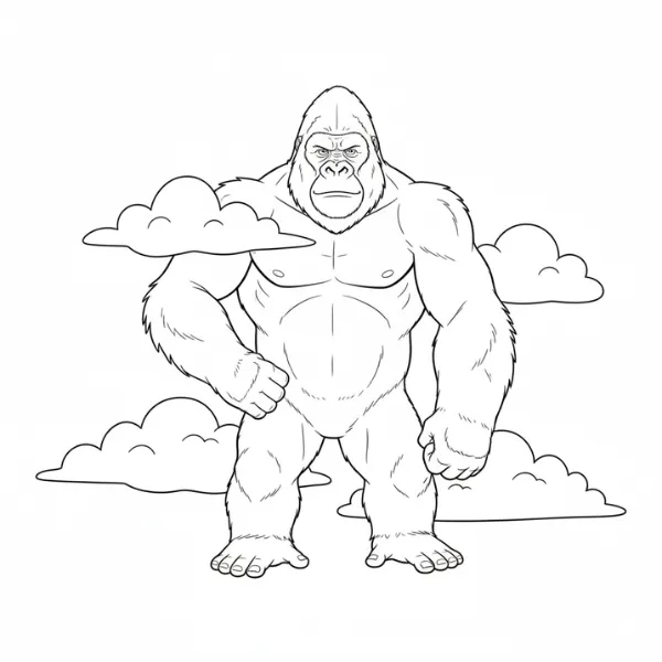 Tranh tô màu King Kong