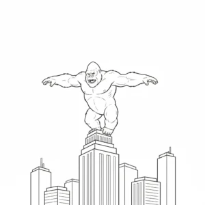 imprimer coloriage King Kong pour enfant