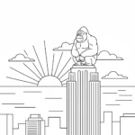 coloriage King Kong à imprimer a4