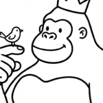 coloriage King Kong à imprimer pour enfant de 9 ans