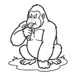 coloriage King Kong pour enfants à imprimer
