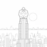 coloriage King Kong pour enfant de 8 ans
