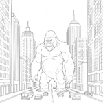 coloriage King Kong pour enfant de 2 ans