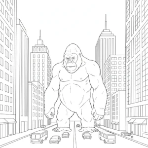 coloriage King Kong pour enfant de 2 ans