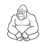 coloriage King Kong à imprimer pour enfant de 8 ans