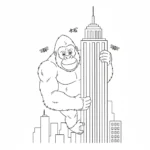 coloriage King Kong pour enfant gratuit