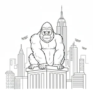 coloriage King Kong pour enfant de 10 ans
