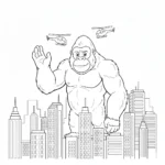coloriage King Kong à imprimer pour enfant de 7 ans