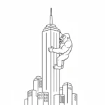coloriage King Kong pour enfant à imprimer