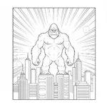 coloriage King Kong et decoupage