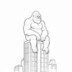 coloriage King Kong à imprimer pour enfant de 3 ans