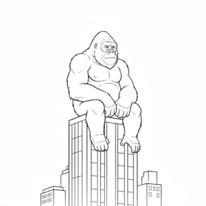 coloriage King Kong à imprimer pour enfant de 3 ans