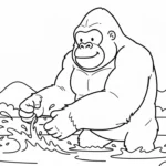 coloriage King Kong a imprimer gratuit
