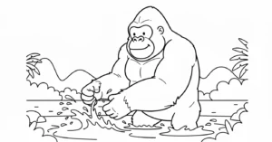 coloriage King Kong a imprimer gratuit