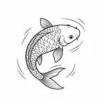 coloriage Koï à imprimer pdf gratuit