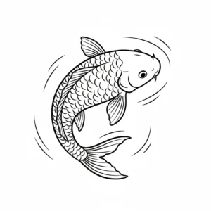 coloriage Koï à imprimer pdf gratuit