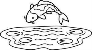 coloriage Koï de pour enfants