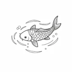 coloriage Koï à imprimer pdf gratuit