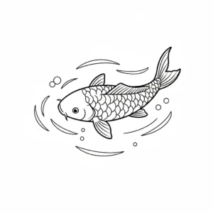 coloriage Koï à imprimer pdf gratuit