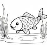 coloriage Koï à imprimer pdf