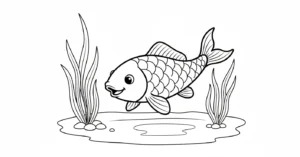 coloriage Koï à imprimer pdf