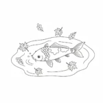 coloriage Koï pour enfant de 5 ans