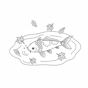 coloriage Koï pour enfant de 5 ans