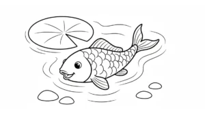 coloriage Koï à imprimer a4