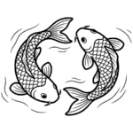 coloriage Koï a colorier en ligne