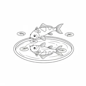 coloriage Koï à imprimer pdf gratuit