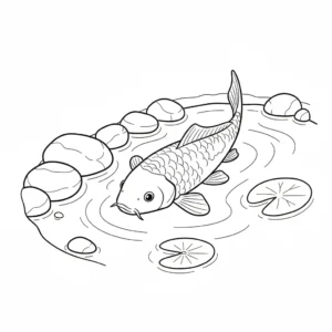 coloriage Koï pour enfants