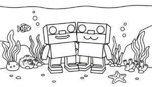 coloriage Los Primos Brainrot pour enfants à télécharger
