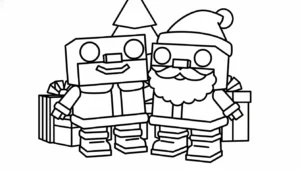 coloriage Los Primos Brainrot pour enfant de 4 ans