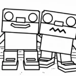 coloriage Los Primos Brainrot pour enfants à imprimer
