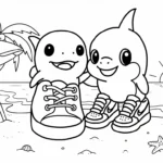 coloriage Los Primos Brainrot gratuit a imprimer